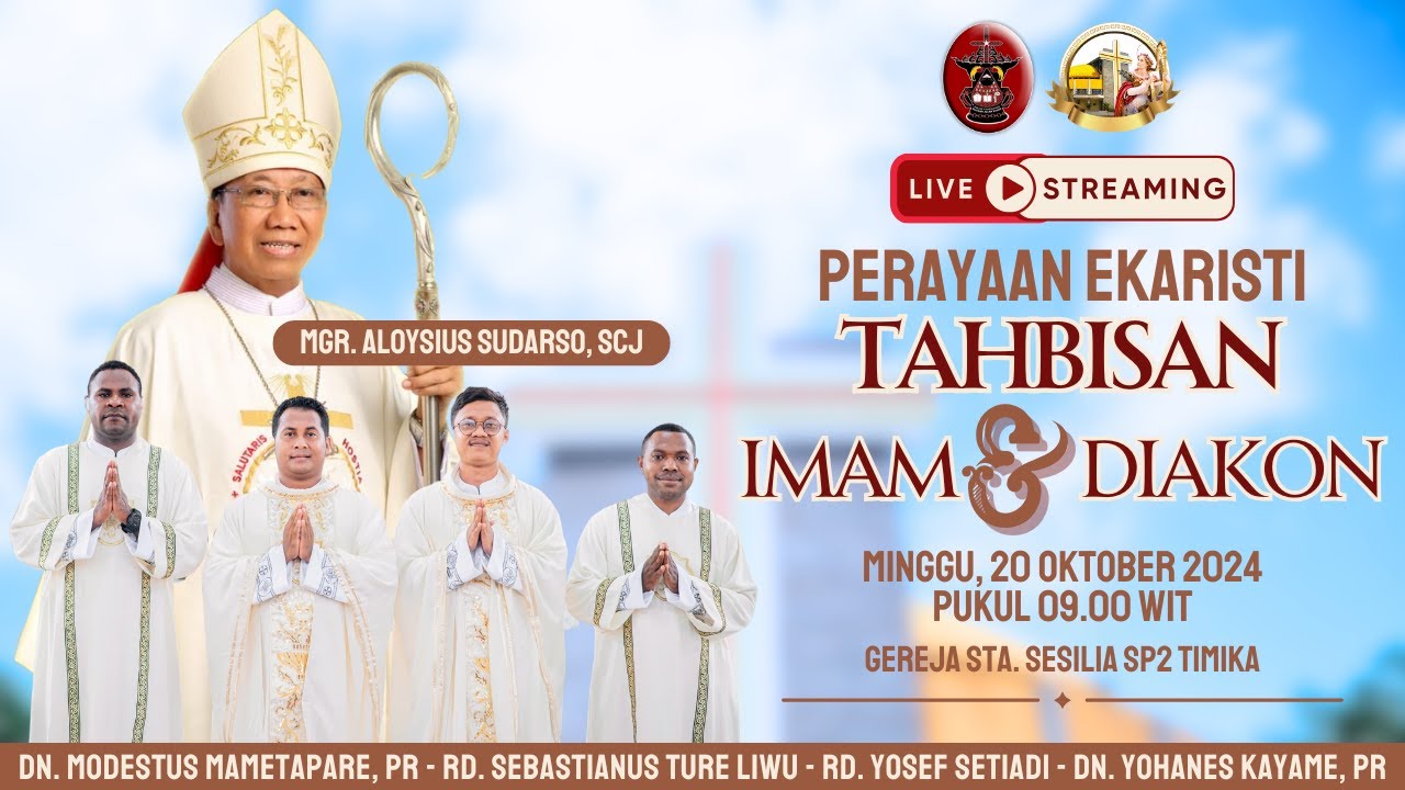 PERAYAAN EKARISTI TAHBISAN IMAM DAN DIAKON KEUSKUPAN TIMIKA || MINGGU, 10 OKTOBER 2024