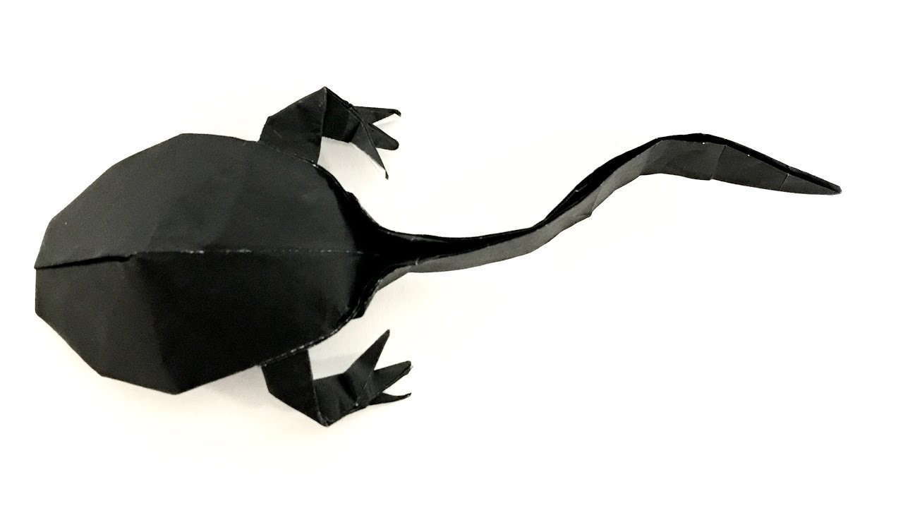 折り紙　オタマジャクシ　Origami Tadpoles