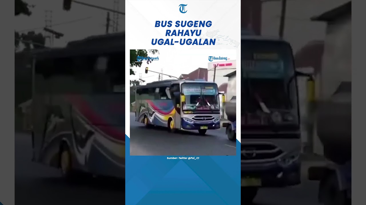 Detik-detik Bus Sugeng Rahayu Ugal-ugalan Makan Jalur