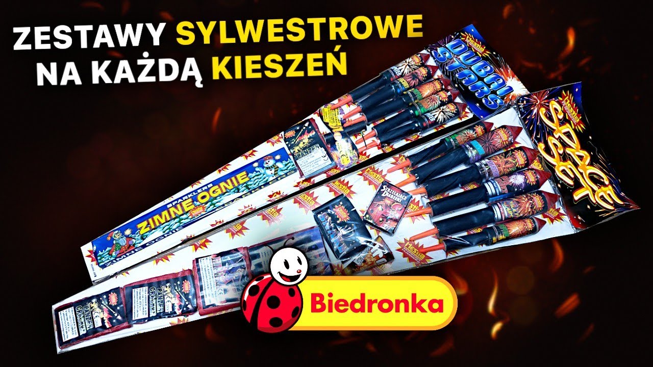 Fajerwerki z Biedronki zestaw sylwestrowy Dubai Stars i Space Set
