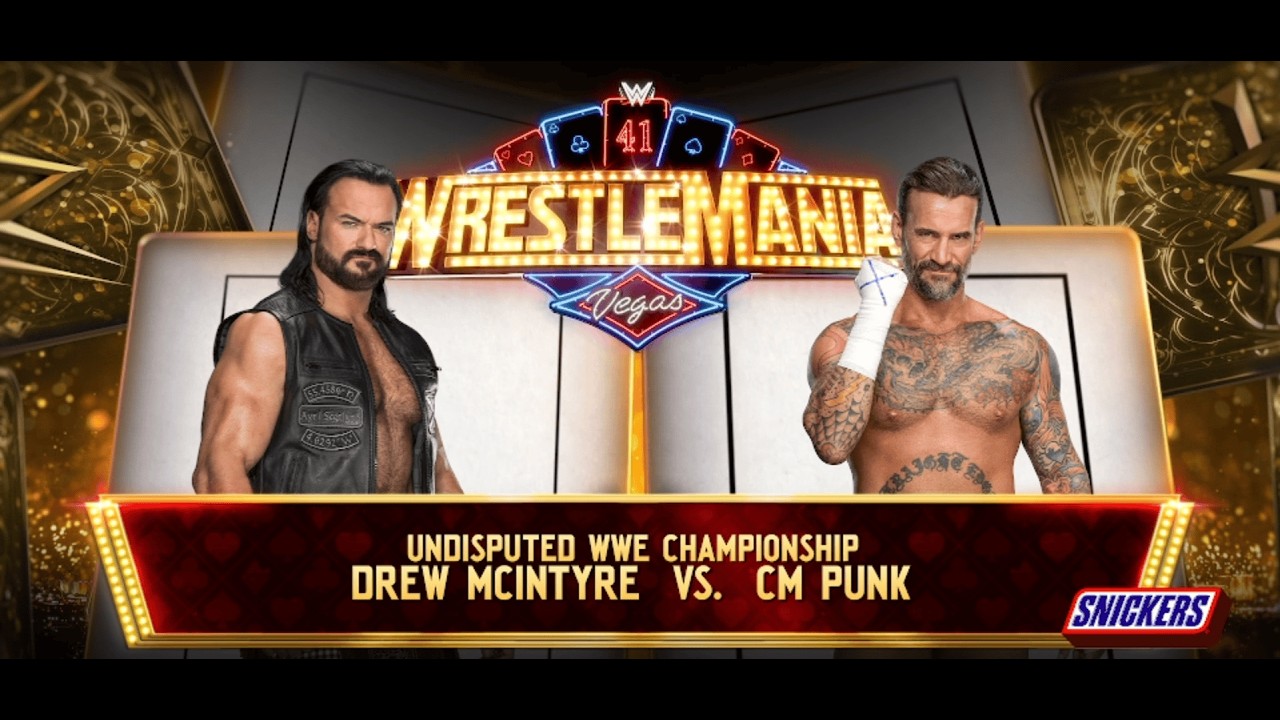 WWE No Holds Barred -Drew Mcintyre vs Cm Punk- Wrestlemania-worldtourgames-gameplay-2k25