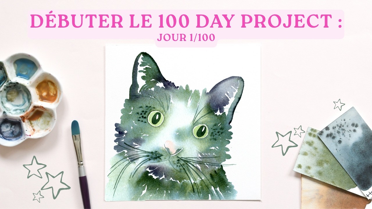 Début du 100 day project et première aquarelle