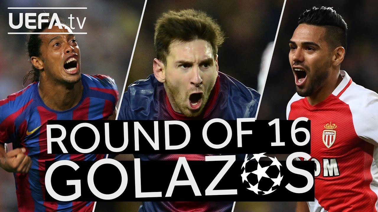 RONALDINHO, MESSI, FALCAO: Great #UCL Round of 16 GOALS!!