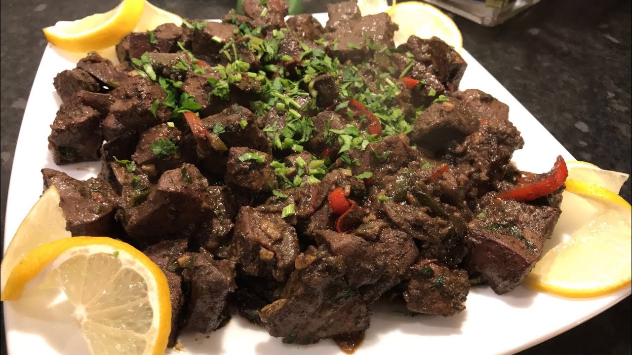 كبدة الغنم (سودة ) بالبصل والفلفل الملون طعم رائع وسهولة بالتحضير lamb liver recipe