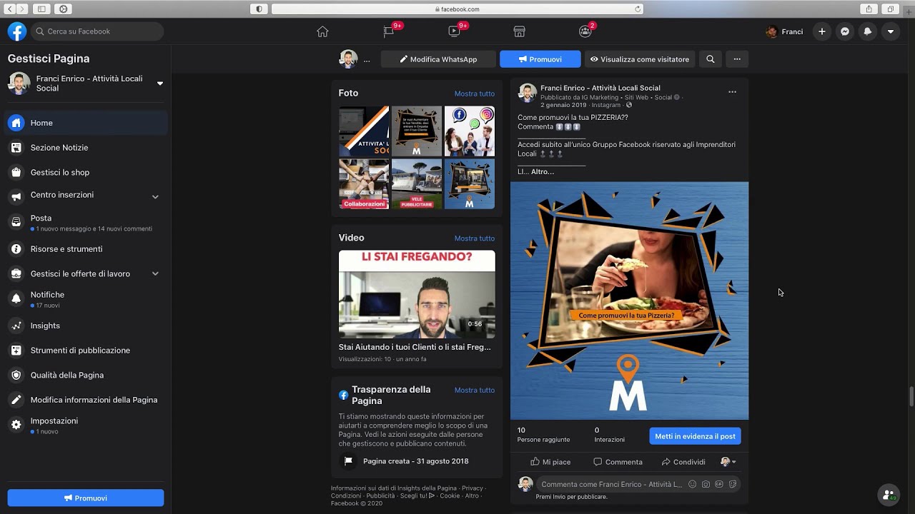 ➡ COME SPONSORIZZARE UN POST DALLA PAGINA FACEBOOK