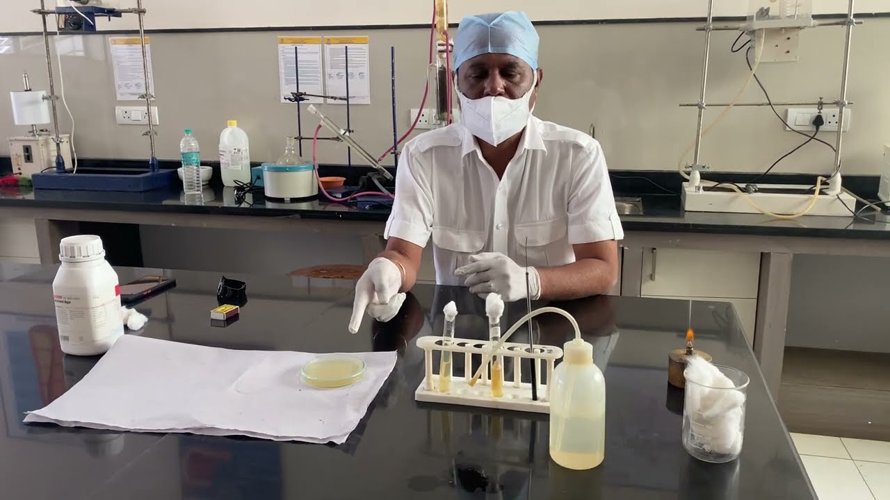 Aseptic transfer technique demonstration | Dr. Satish Kavatagimath