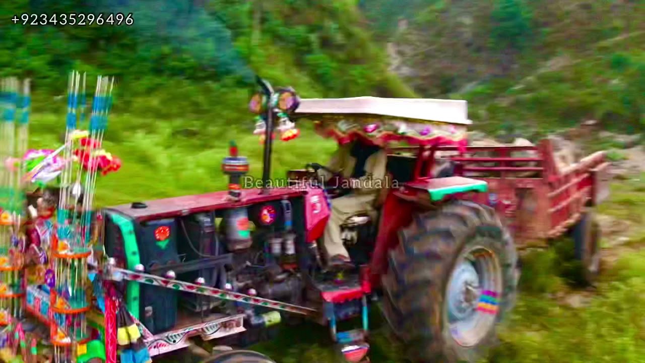 Dangerous stunt by kashmir Tractor driver
