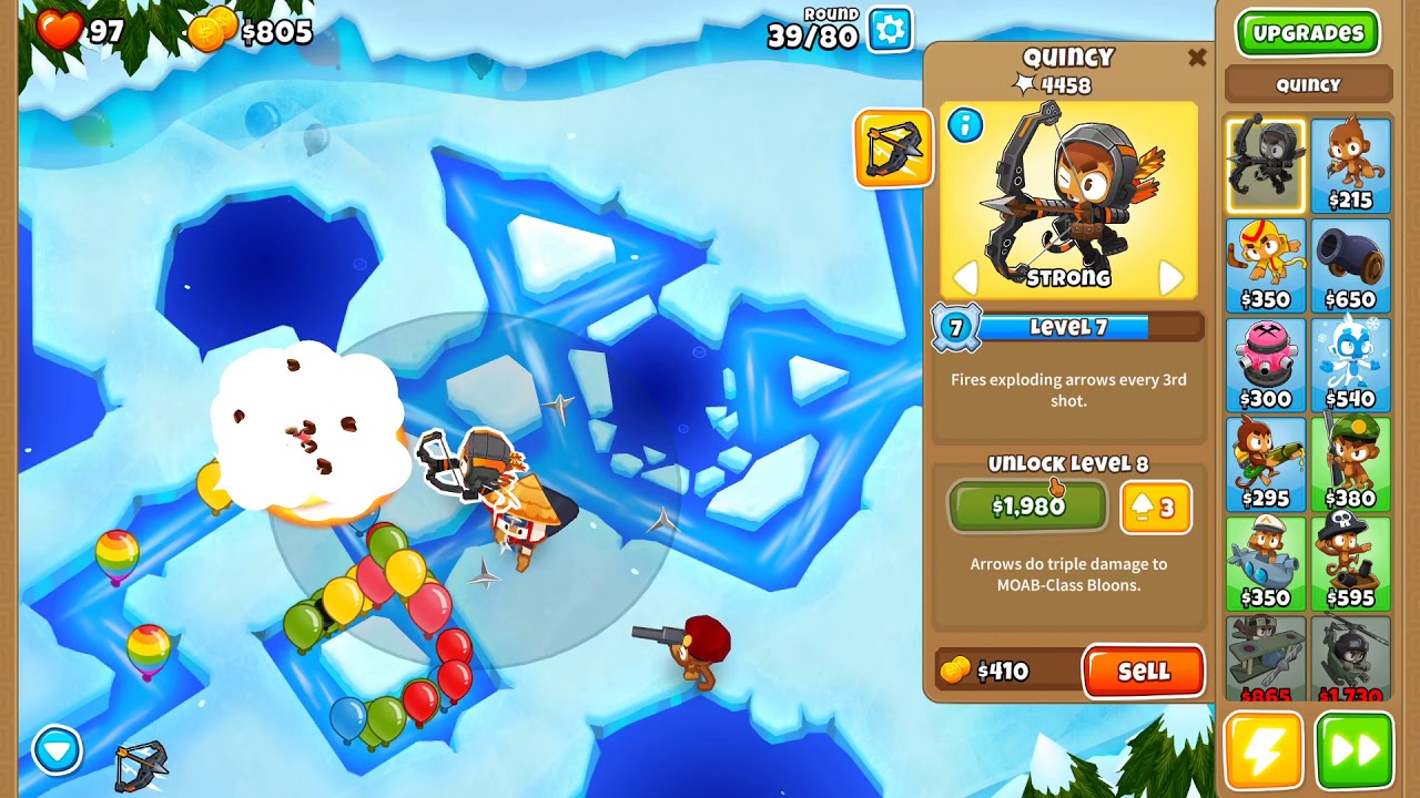 Bloons TD 6 - UPDATED Half Cash - Frozen Over - No Monkey Knowledge, Continues and Powers (21.1)