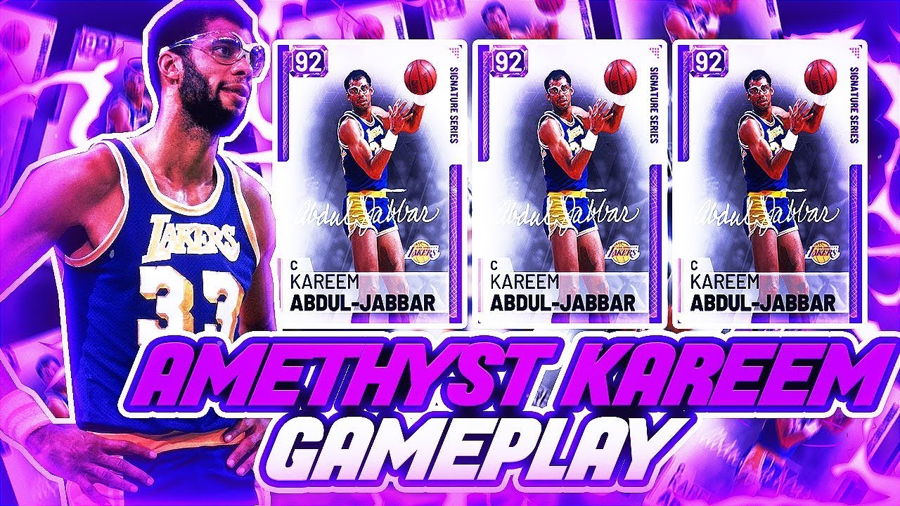 AMETHYST KAREEM ABDUL JABBAR GAMEPLAY! HE MIGHT BE JUST AS GOOD AS HIS DIAMOND! NBA 2K19 MYTEAM