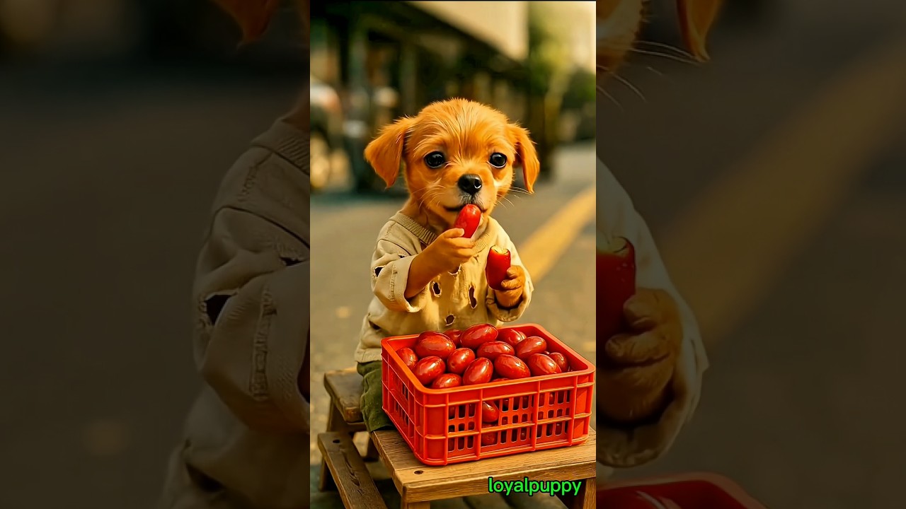 poor puppy didn't have money for buying fruits so his reach friends make fun 🥺#aishorts #poor puppy