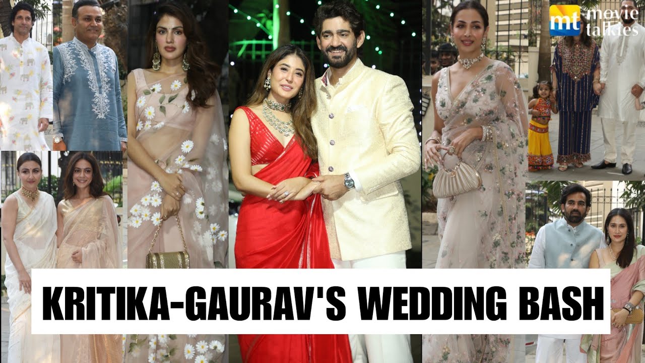 Kritika-Gaurav's Wedding Bash: Yuvraj Singh, Malaika, Rhea, Anya, Sehwag, Zaheer, Farhan