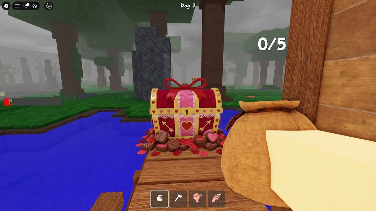 I FOUND A NEW VALENTINES CHEST in 99 Nights in The Forest!