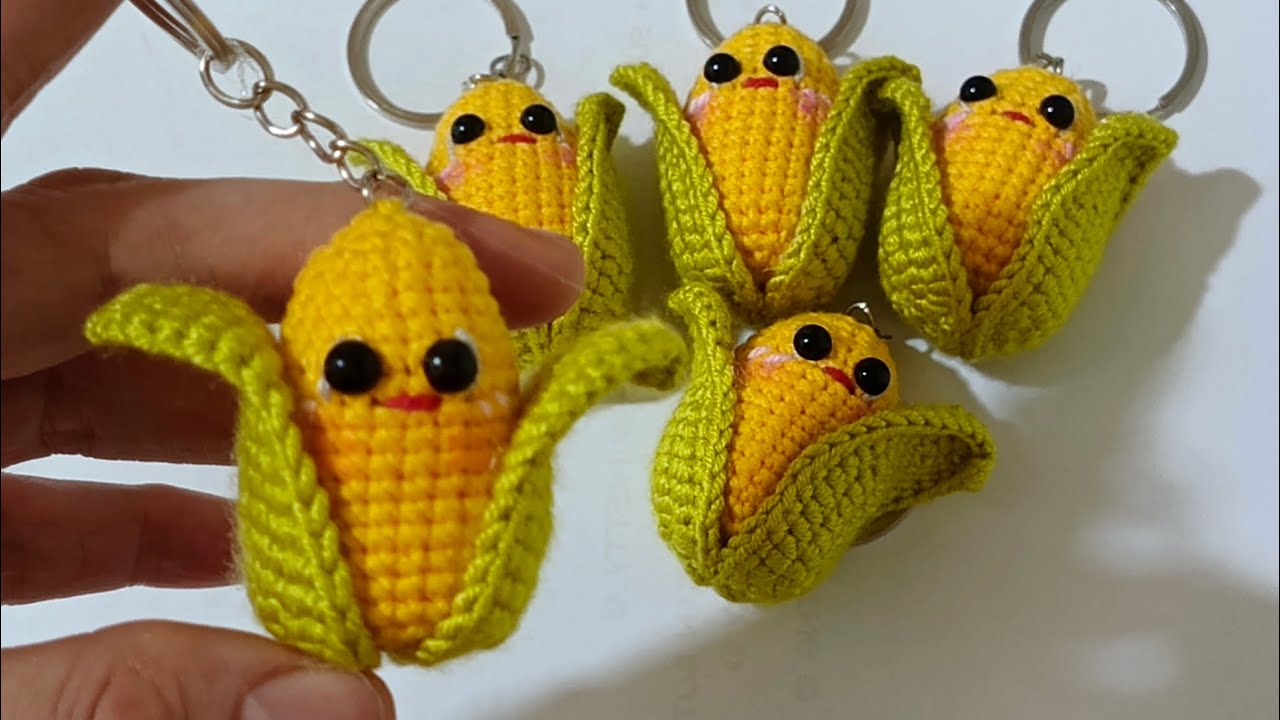 ميدالية كوز الذرة اميجرومي كروشية 🌽🌽 ear of corn crochet