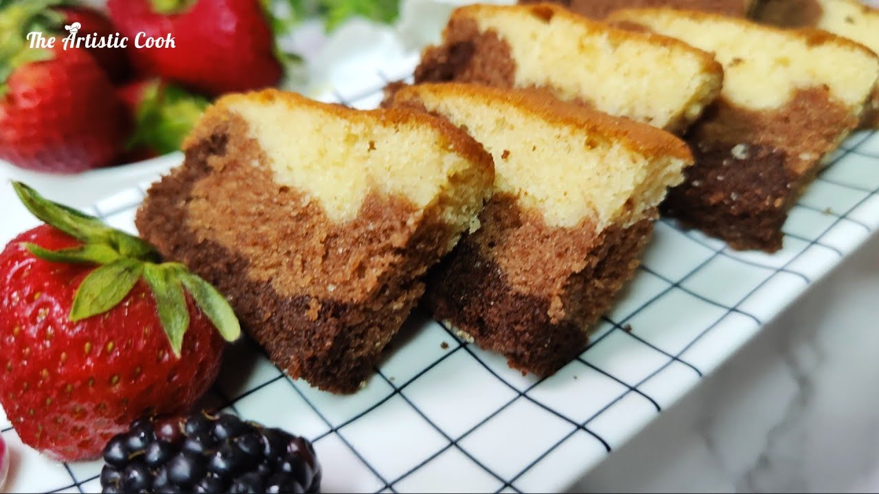 Chocolate Ombré Butter Cake | Ombre Sponge Cake | Chocolate Vanilla Pound Cake