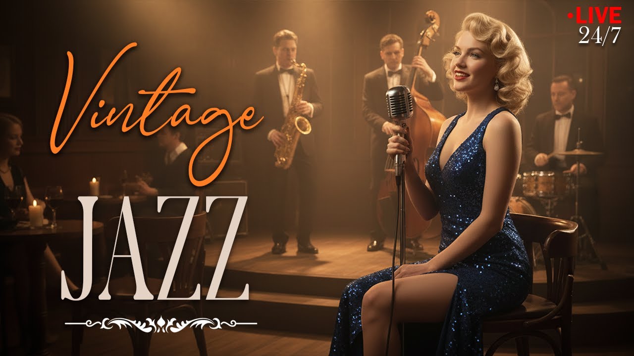 1940's Smooth Jazz – Vintage Retro Classics | LIVE🔴 24/7 vol 1