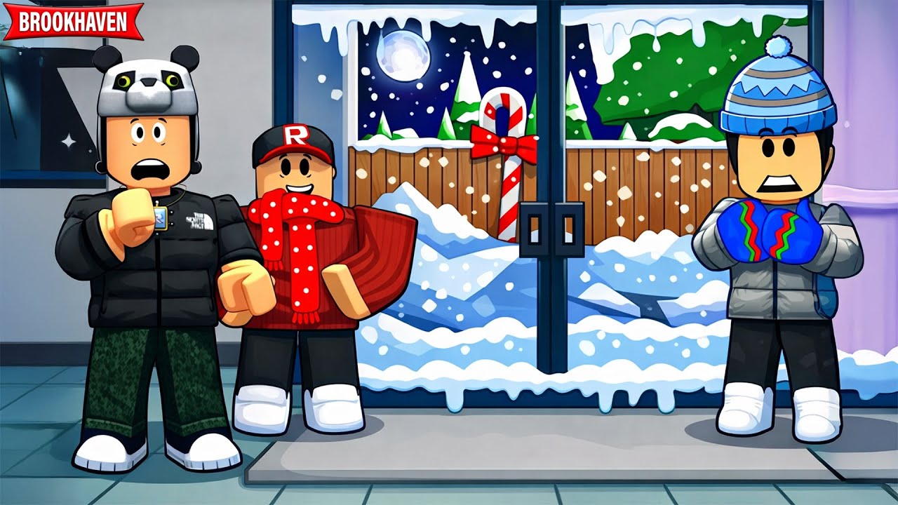 ❄️ BROOKHAVEN ŞEHRİ DONDU! HER YER BUZ VE KAR OLDU - ROBLOX BROOKHAVEN