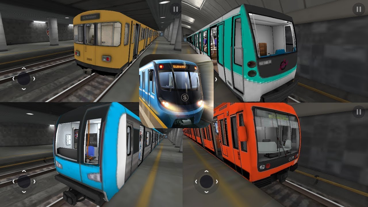 Парад инностранных поездов метро в игре "Subway Simulator 3D"