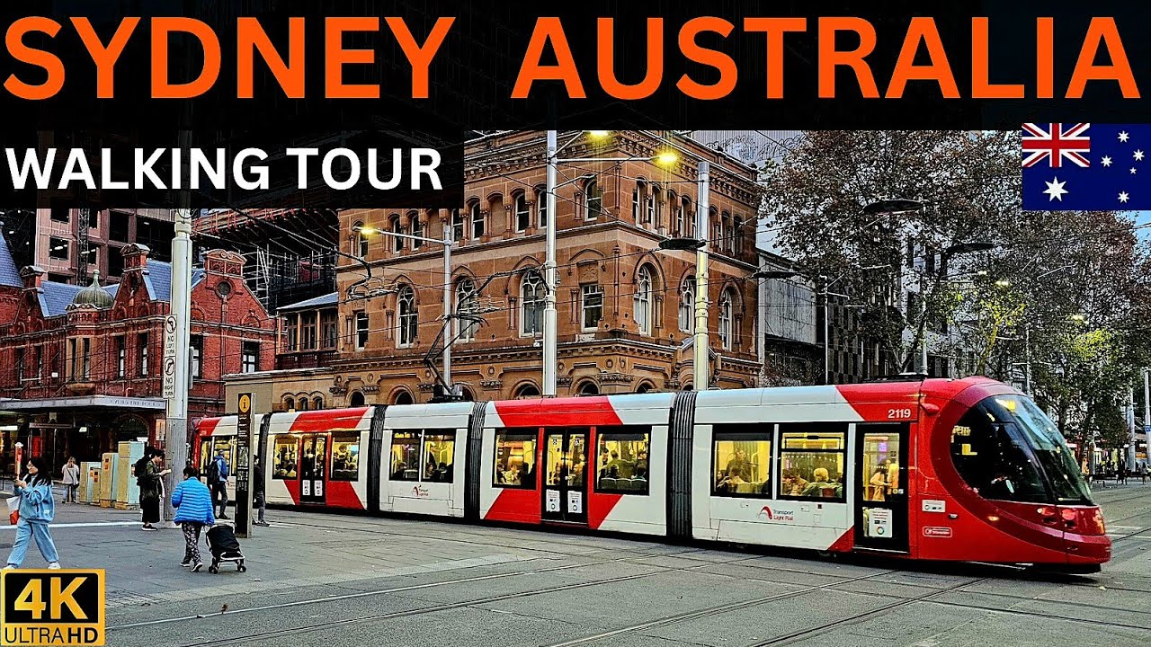 SYDNEY AUSTRALIA VIRTUAL WALKING TOUR | Afternoon Rush | 4K HDR