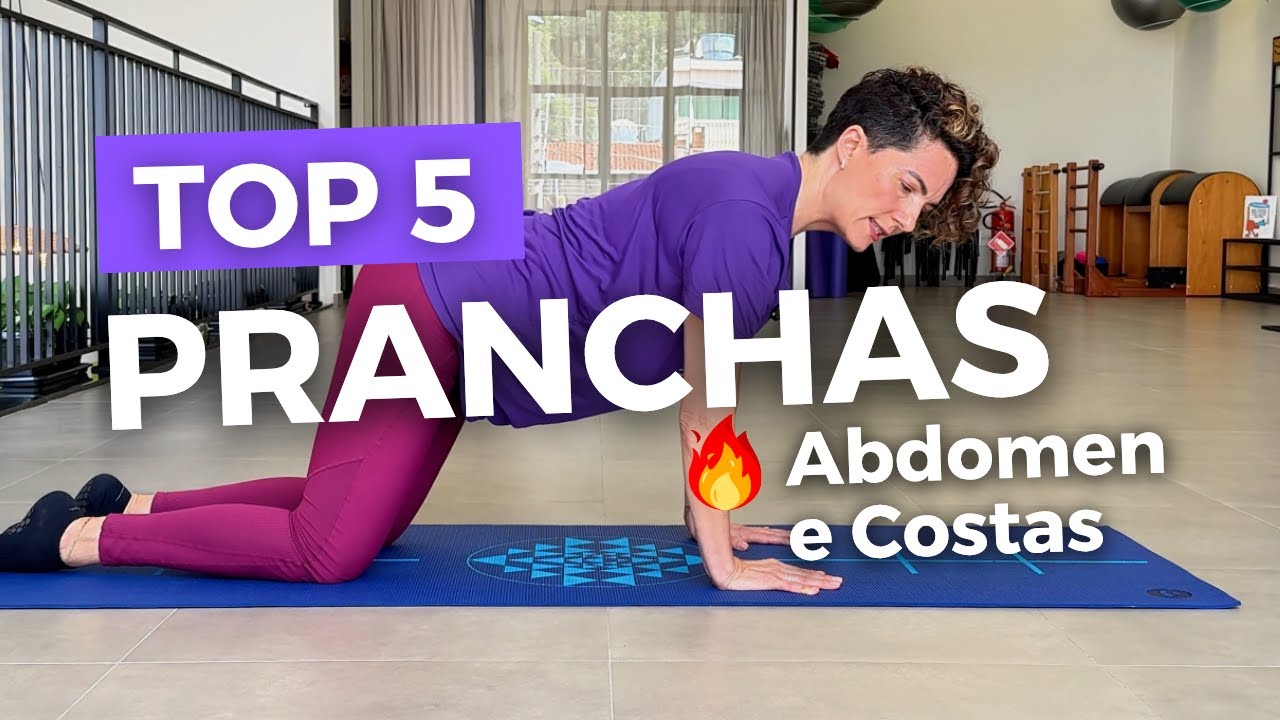 5 PRANCHAS PILATES que fortalecem ABDOMEN E COSTAS (sem sobrecarregar a lombar) | Patricia Bueno