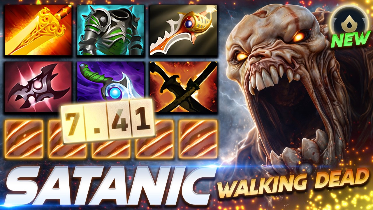 [7.41] Satanic Lifestealer Walking Dead - Dota 2 Pro Gameplay [Watch & Learn]