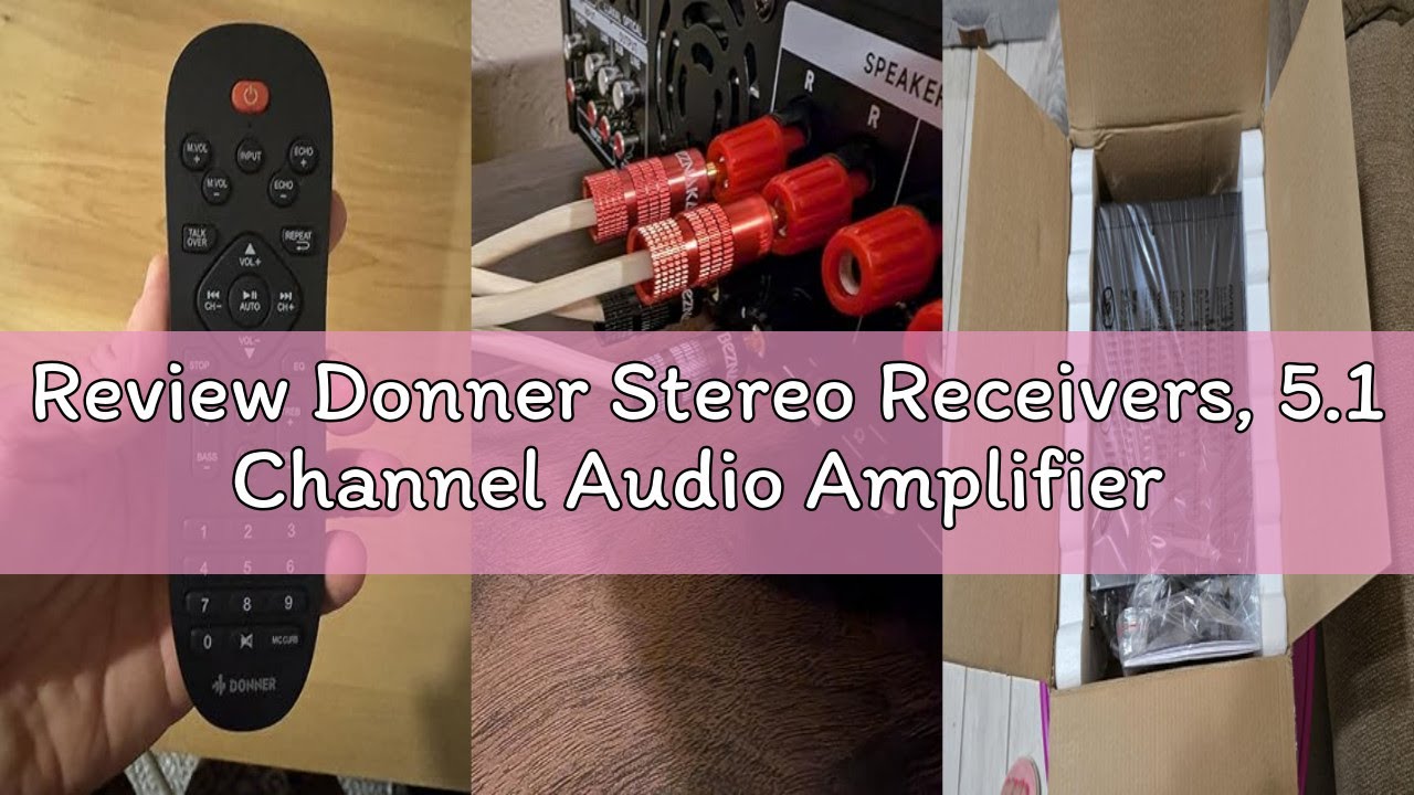 Review Donner Stereo Receivers, 5.1 Channel Audio Amplifier with Bluetooth 5.3, Optical/Coaxial, USB