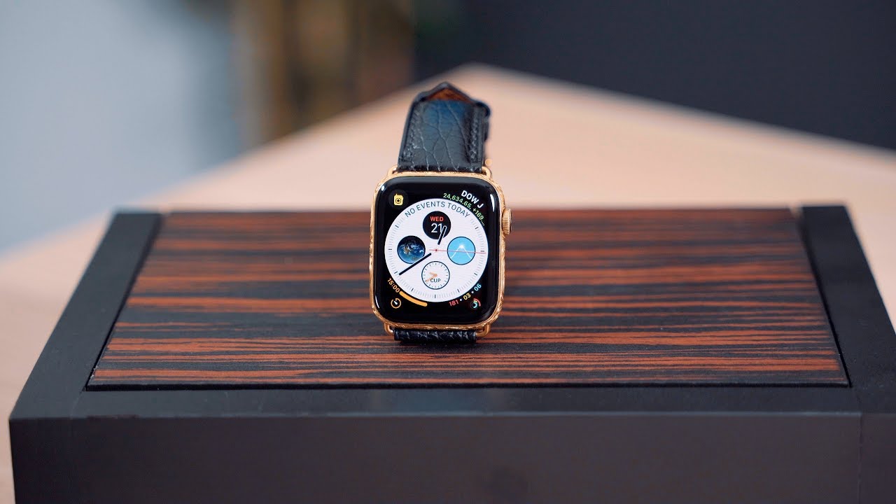 Custom Engraved $2,200 Gold-Plated Apple Watch Series 4!