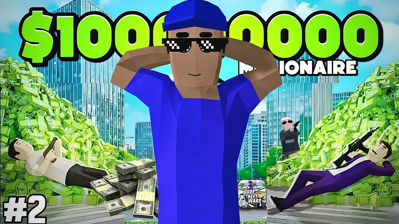 Become a Millionaire in Dude Theft Wars💸💵 #dudetheftwar