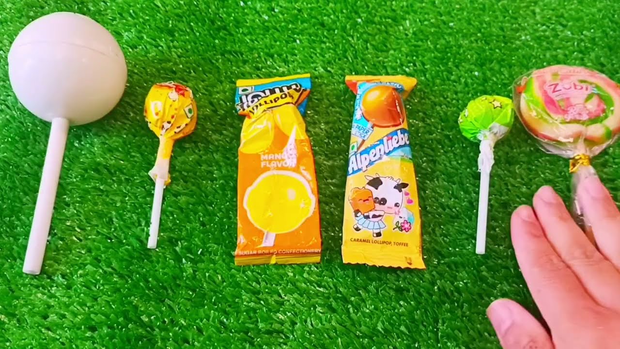 Unwrapping lots of lollipops ASMR | Crystal Candy Crunch Sweet Crunchy Sounds for lollipop 🍭