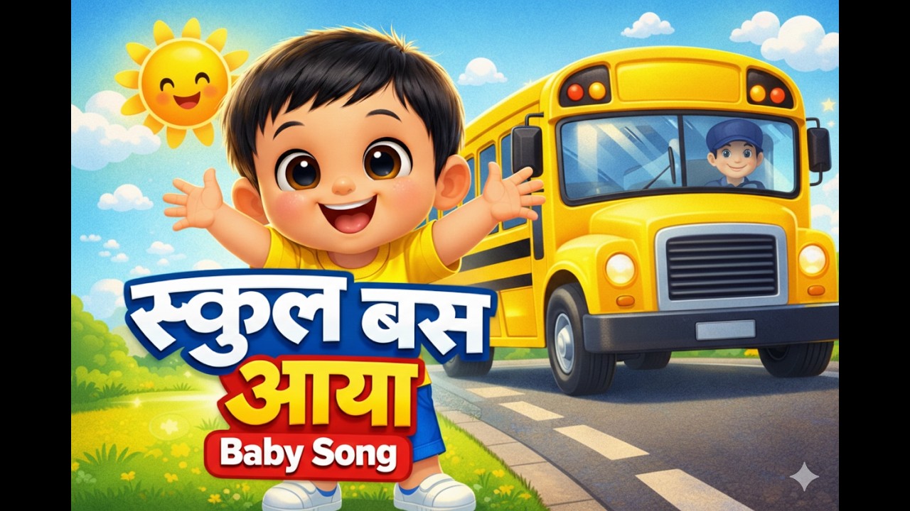 स्कूल बस आया बेबी सॉन्ग 🚌 | School Bus Aaya | Hindi Nursery Rhymes for Kids