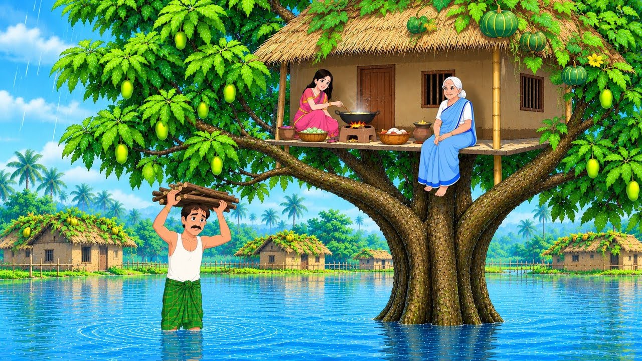 বৃষ্টিতে গরীব কৃষকের ভাগ্য&nbsp; | Bengali Moral Story | Bangla Cartoon | AM 2D ANIMATION 