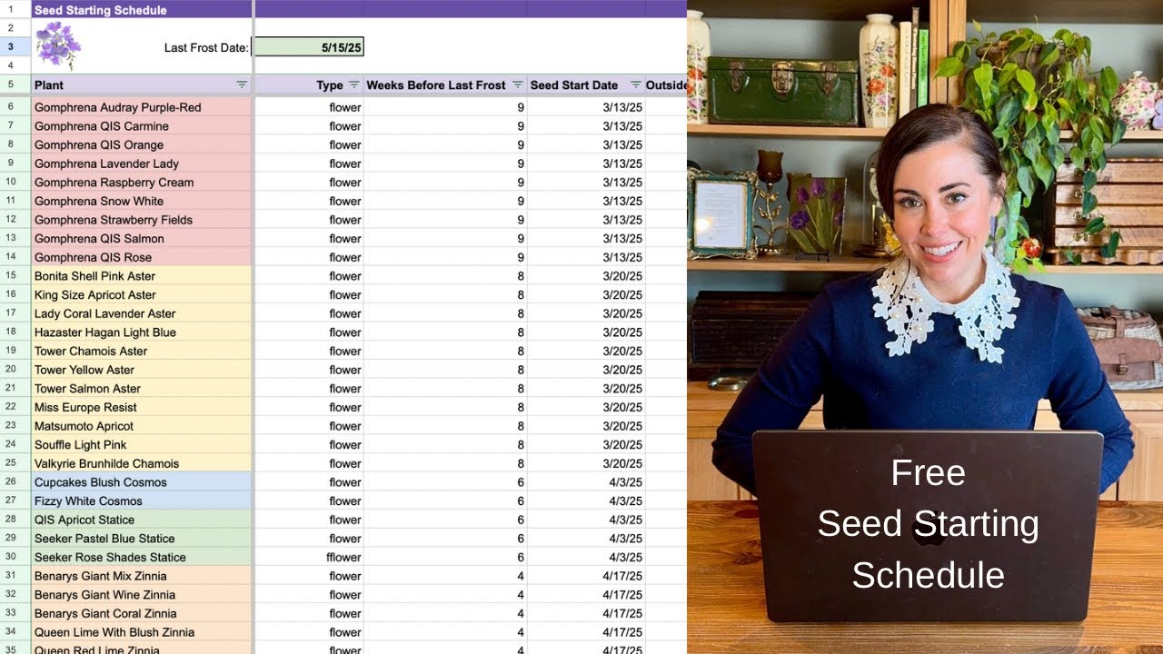 🌱 My 2025 Seed Starting Schedule 🌱+ A FREE Template For You To Use!
