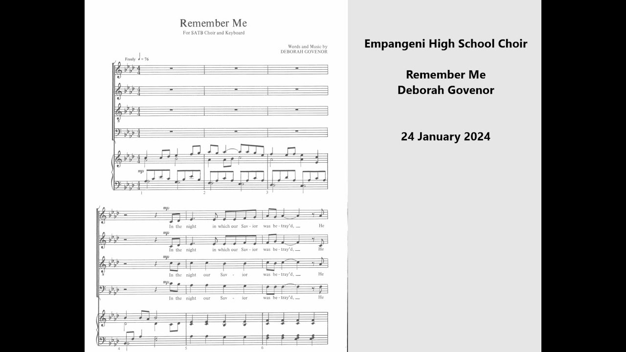 EHS Choir: Remember Me