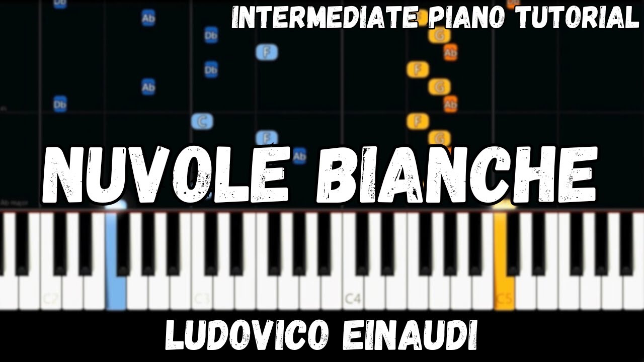 Ludovico Einaudi -  Nuvole Bianche (Intermediate Piano Tutorial)