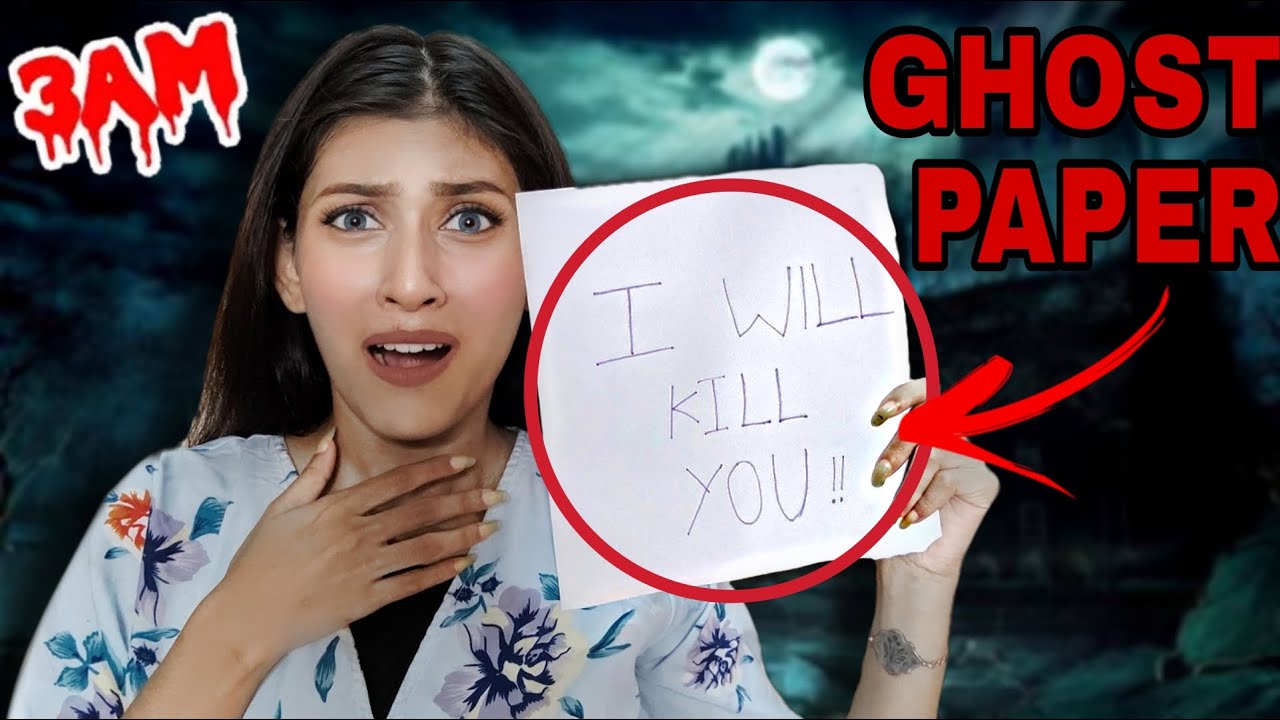 Ghost Paper Challlenge at 3am | Never Try This 😨 Little Miss Shree