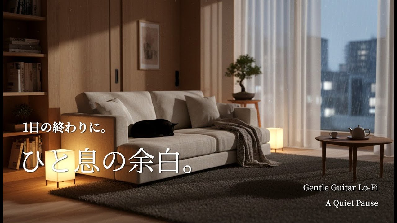 【夜の癒しBGM】1日の終わりに、やすらぎの余白。｜A Space of Calm – Gentle Guitar Lo-Fi 🌙🎵