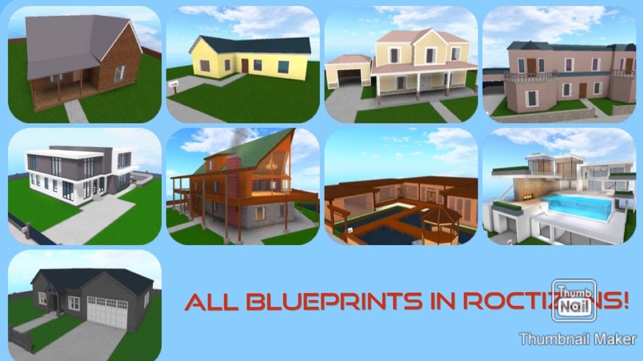 All House Blueprints in Rocitizens!!! *Speed Tour* in ONE VIDEO!