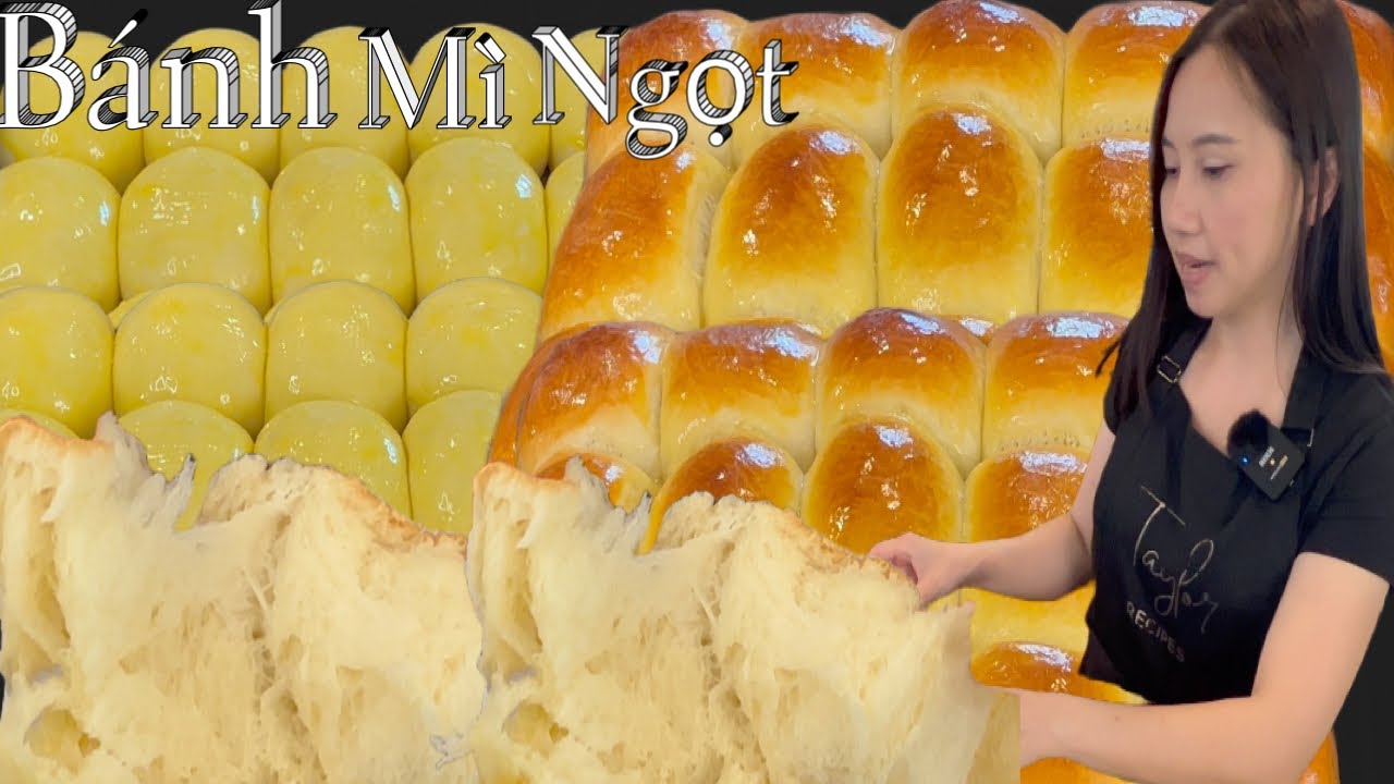 Bánh Mì Ngọt - Cách Làm Bánh Mì Ngọt Kiểu Hawaiian Mềm Dẻo Dai Xốp Rất Ngon - Hawaiian Butter Rolls