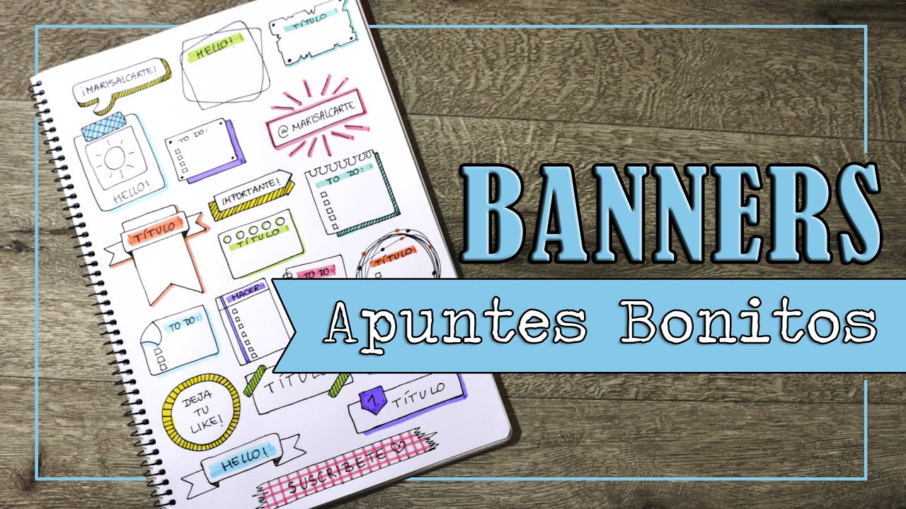 BANNERS ✨ para APUNTES BONITOS📚 - 2O IDEAS 💡
