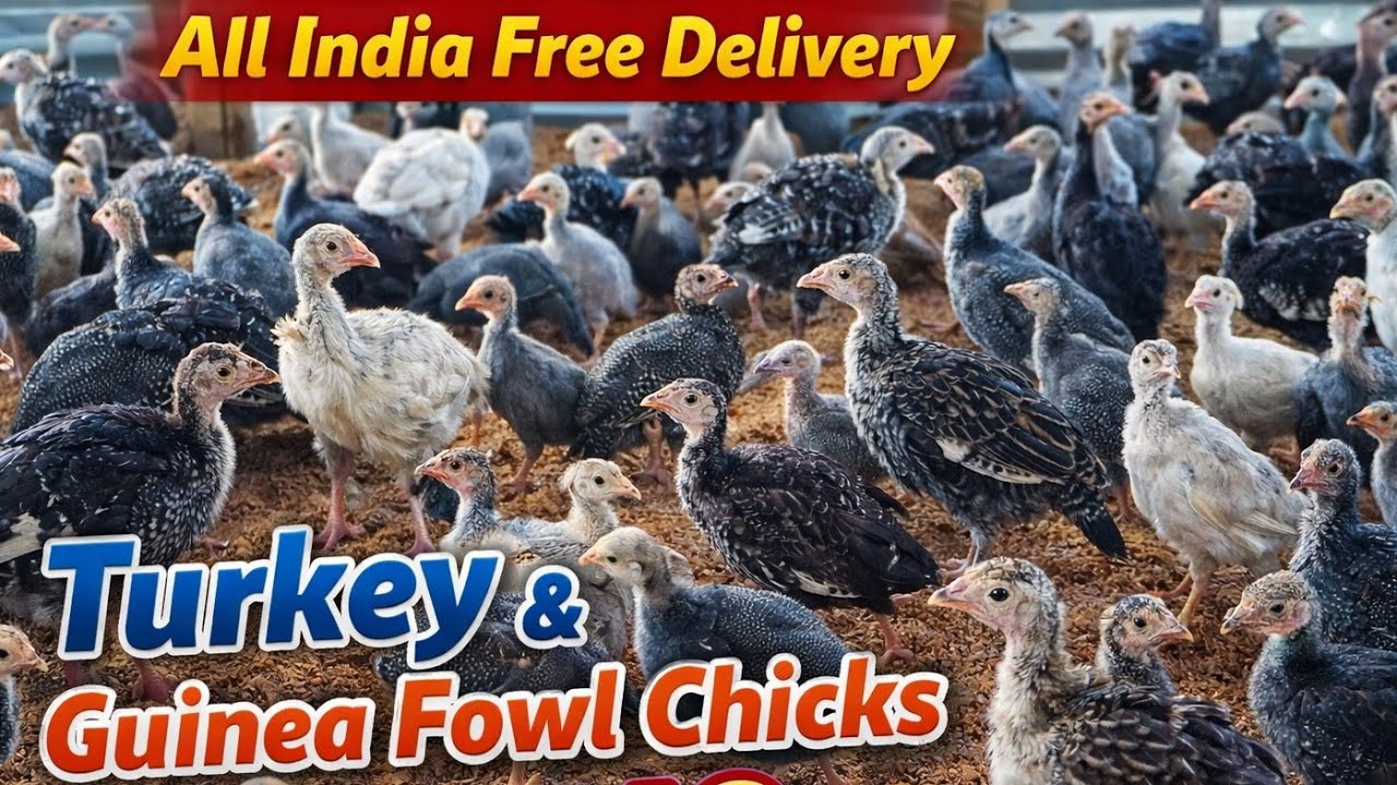Turkey & Guinea Fowl Chicks for Sale | All India Free Delivery | Contact +919108157189