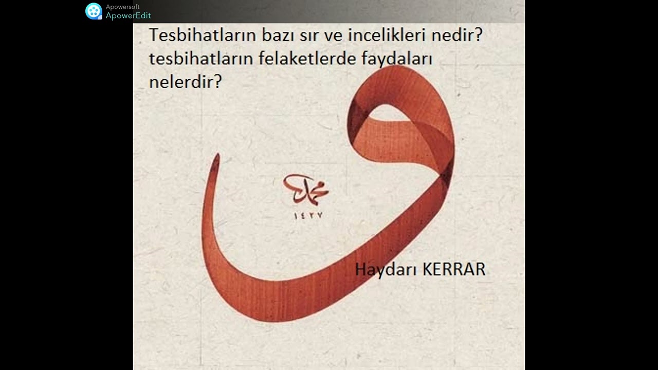 Bizi sevenler mutlaka bunları okusunlar,  tesbihatların bazı sırları ve göklerdeki patlamalar