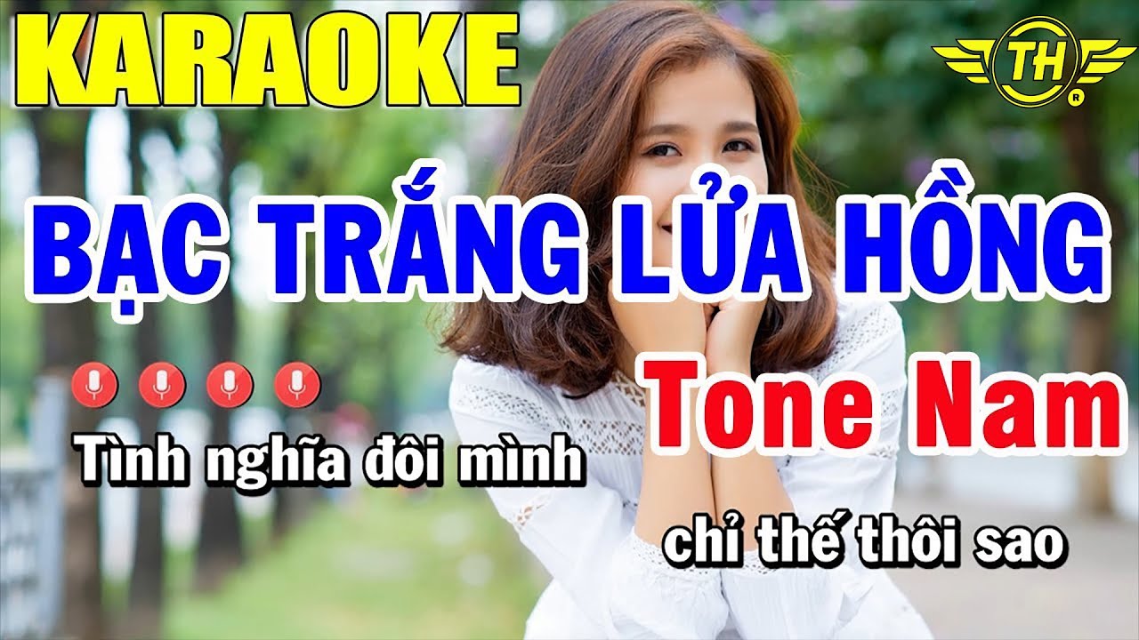 Karaoke Bạc Trắng Lửa Hồng Tone Nam Nhạc Sống | Trọng Hiếu