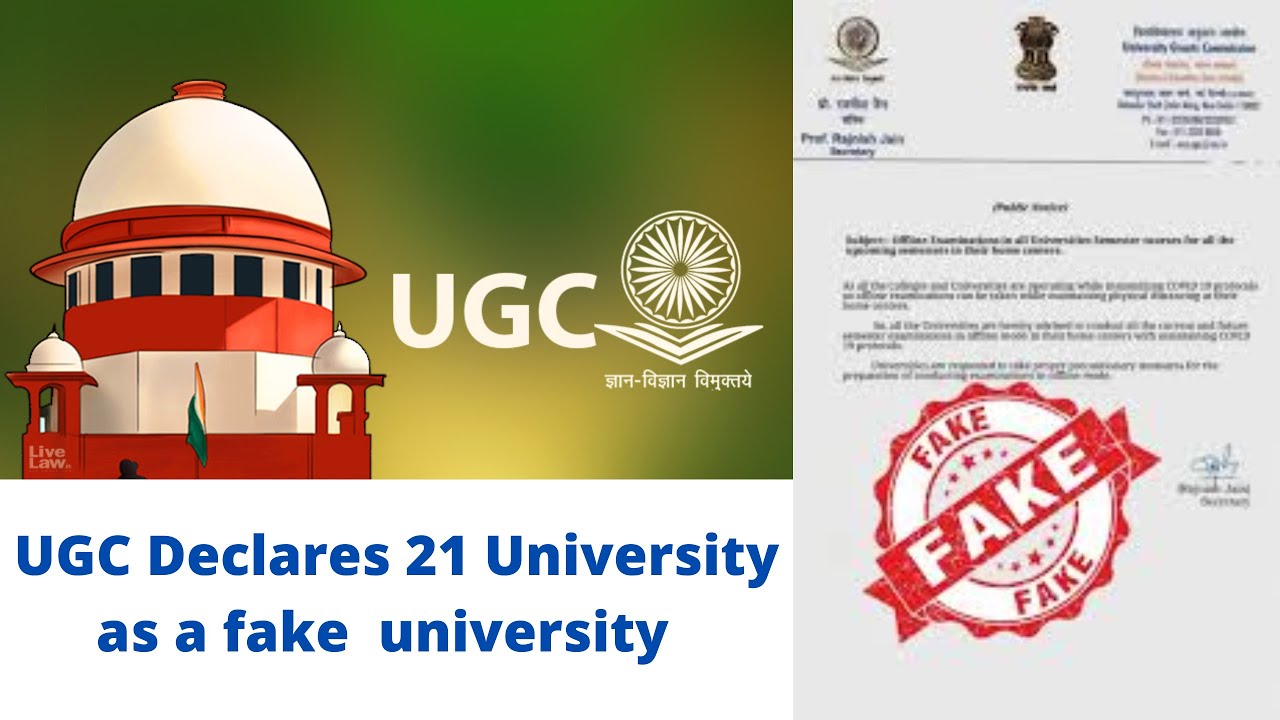 UGC Declares 21 University as a fake university | Fake Universities Across India 2022