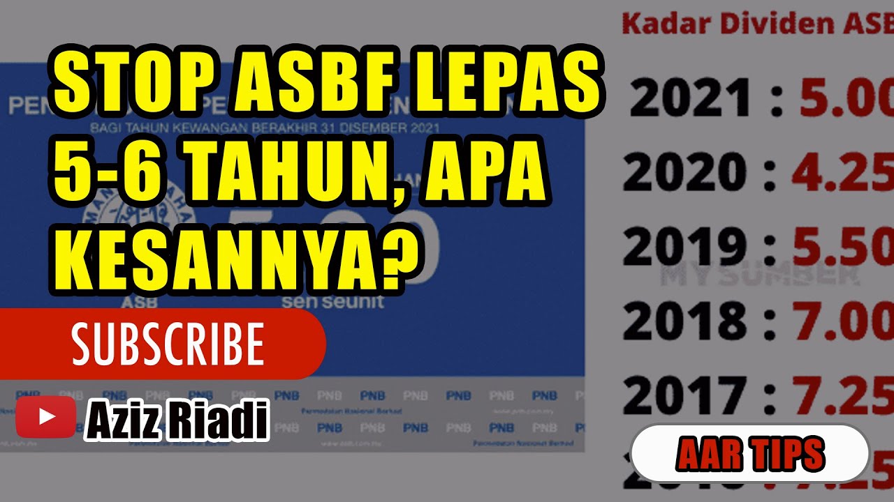 SIMPAN ASBF 5-6 TAHUN KEMUDIAN STOP, APA KESANNYA?