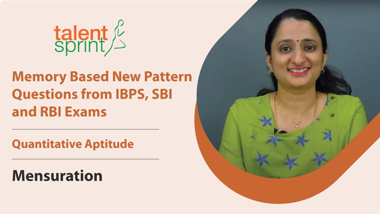 Mensuration || Memory Based New Pattern Questions from IBPS, SBI and RBI Exams || TalentSprint