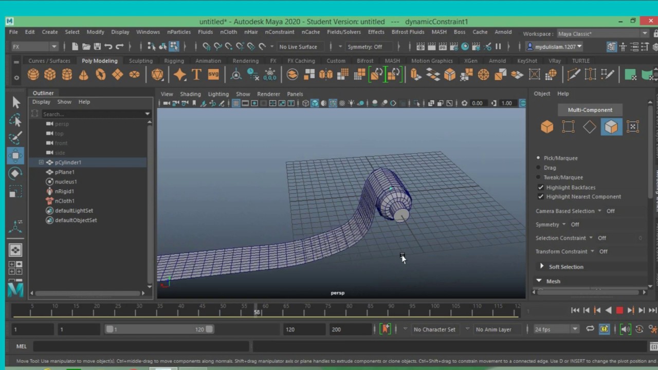 How to red carpet roll up animation in maya 2020 for beginner tutorial