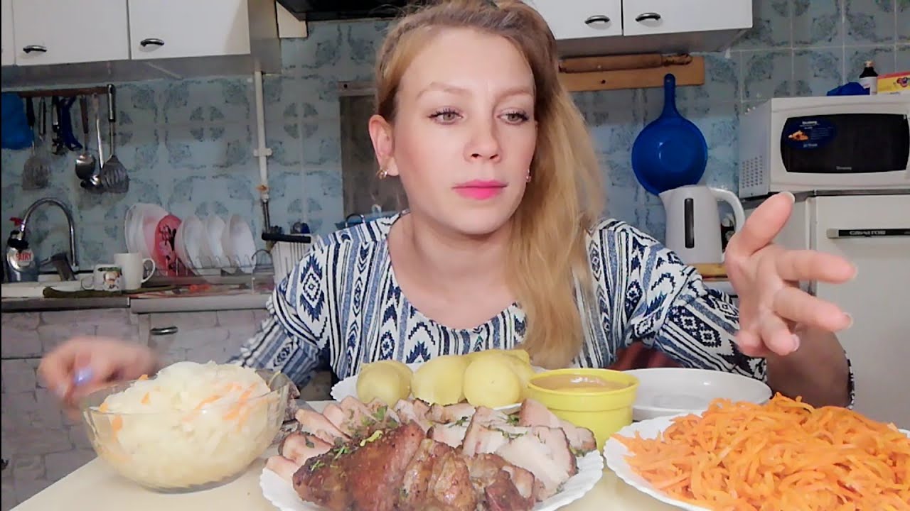 Мукбанг //запечённое сало очень вкусно//БОЛТАЛКА //