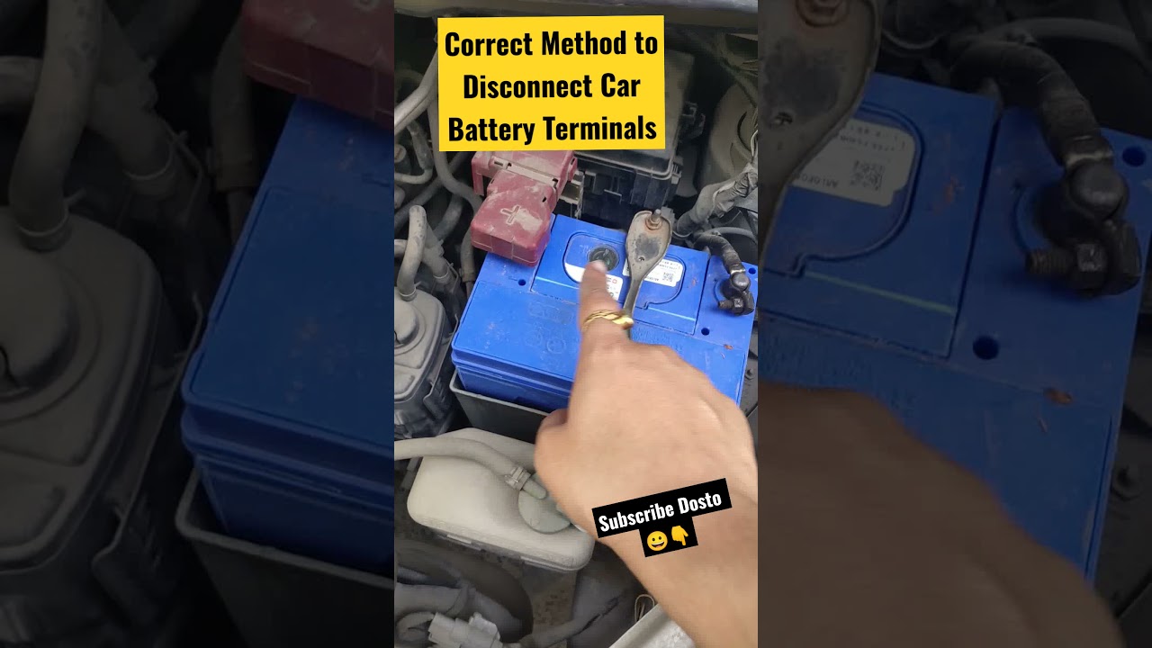 Correct Method to Disconnect Car Battery Terminal #youtubeshort #short