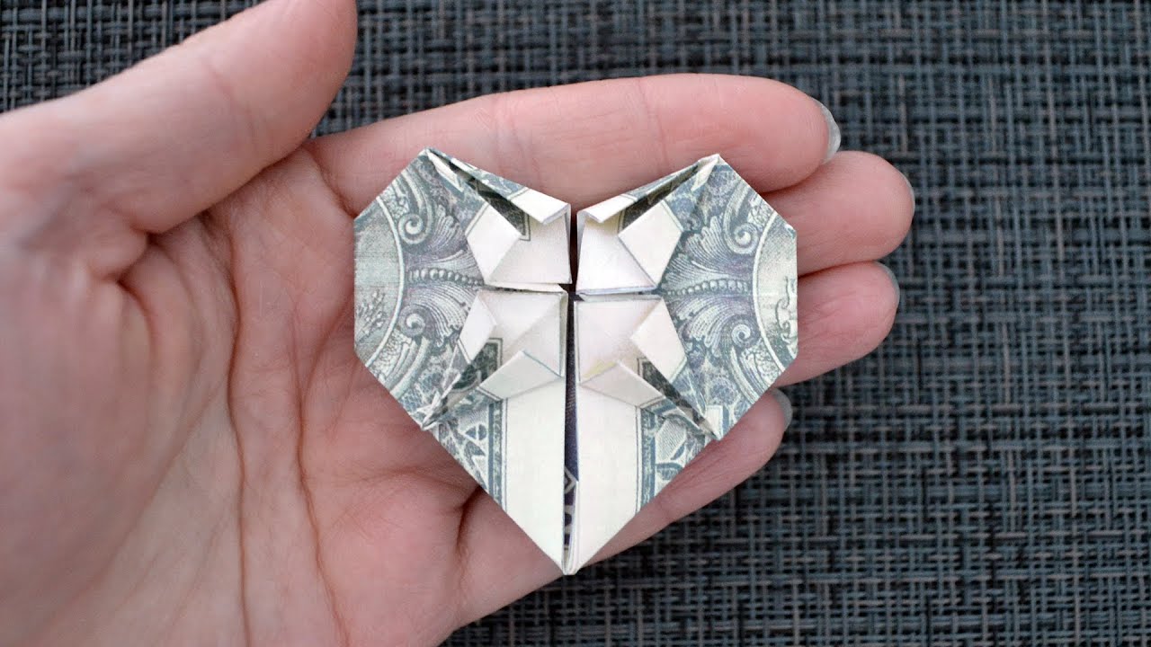 Great MONEY HEART | Dollar Origami for Valentine's Day | Tutorial DIY by NProkuda