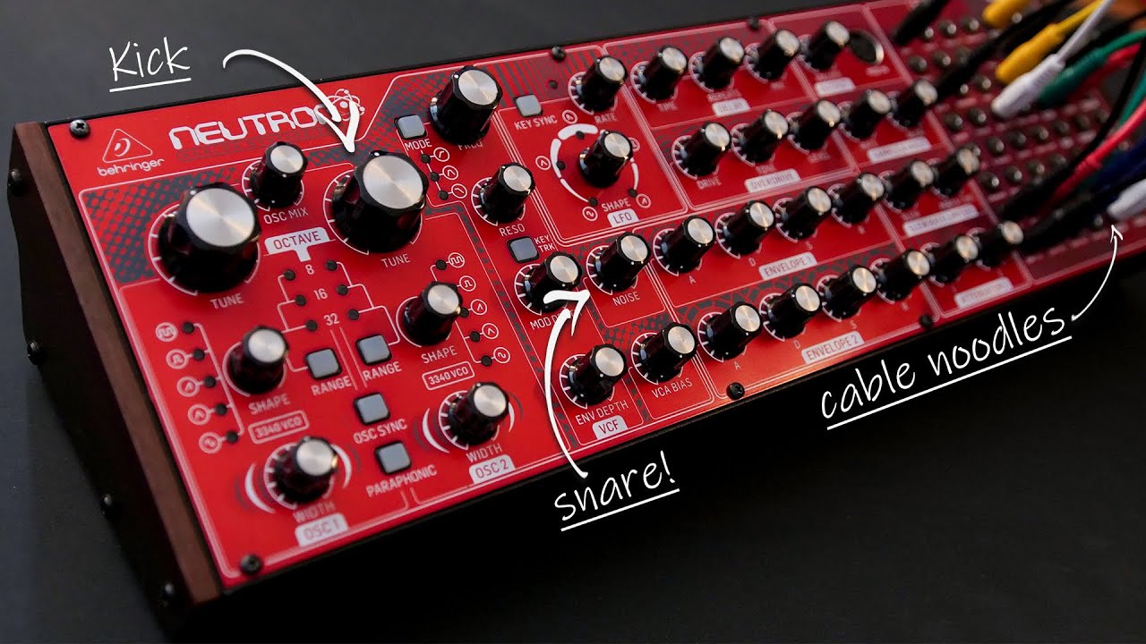 Neutron kick & snare patch (Like DFAM) // My most complex patch for the Behringer Neutron -P3