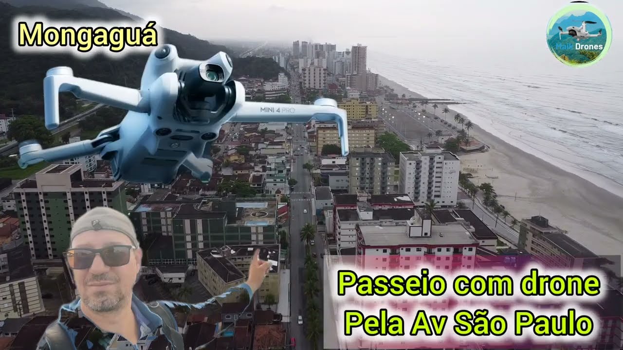 Cidade de Mongaguá Av São Paulo passeio de drone 06/11/2024
